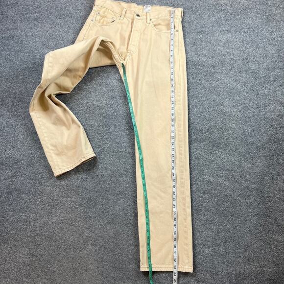 Vintage Levis 501XX Jeans Men 32 Light Beige Straight Overlock Stitch Button Fly - Picture 8 of 16